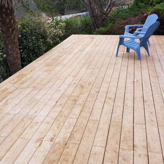 Lames de terrasse en châtaignier en 13cm de large